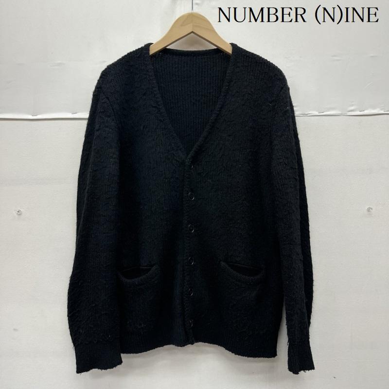 ナンバーナイン NUMBER (N)INE カーディガン 長袖 アクリル ニット カーディガン 3 黒 / ブラック / black メンズ USED 古着 中古 50157471