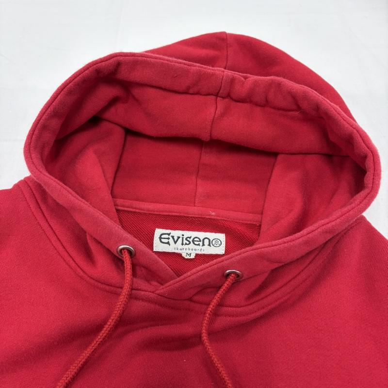 エビセン EVISEN パーカー 長袖 SUSHI STITCH HOODIE 寿司 刺繍 プルオーバー パーカー フーディー M ワンポイント X ロゴ、文字 X 刺繍 赤 / レッド / red メンズ USED 古着 中古 50157473