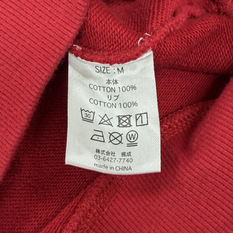 エビセン EVISEN パーカー 長袖 SUSHI STITCH HOODIE 寿司 刺繍 プルオーバー パーカー フーディー M ワンポイント X ロゴ、文字 X 刺繍 赤 / レッド / red メンズ USED 古着 中古 50157473