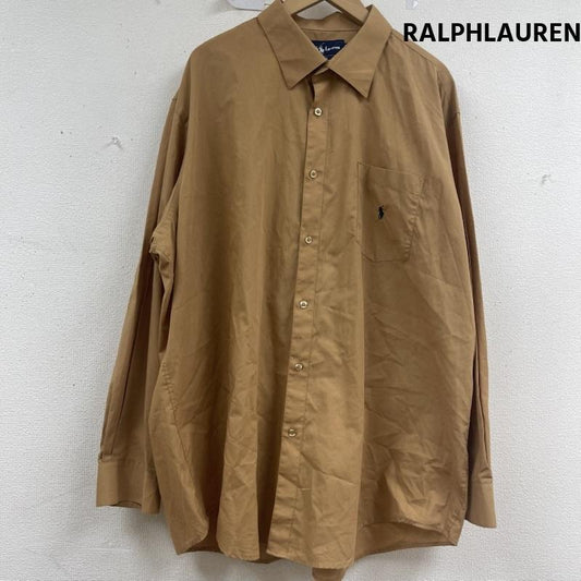 ラルフローレン RALPHLAUREN シャツ、ブラウス 長袖 90s BLAKE BIG SHIRT ロゴ 刺繍 長袖 シャツ XXL 茶 / ブラウン / brown メンズ USED 古着 中古 50157476