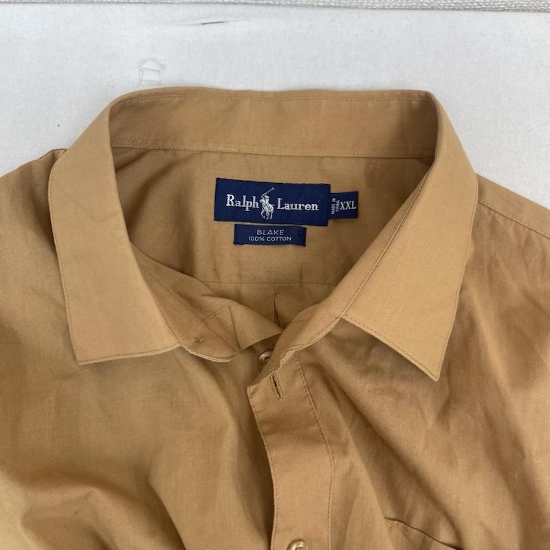 ラルフローレン RALPHLAUREN シャツ、ブラウス 長袖 90s BLAKE BIG SHIRT ロゴ 刺繍 長袖 シャツ XXL 茶 / ブラウン / brown メンズ USED 古着 中古 50157476