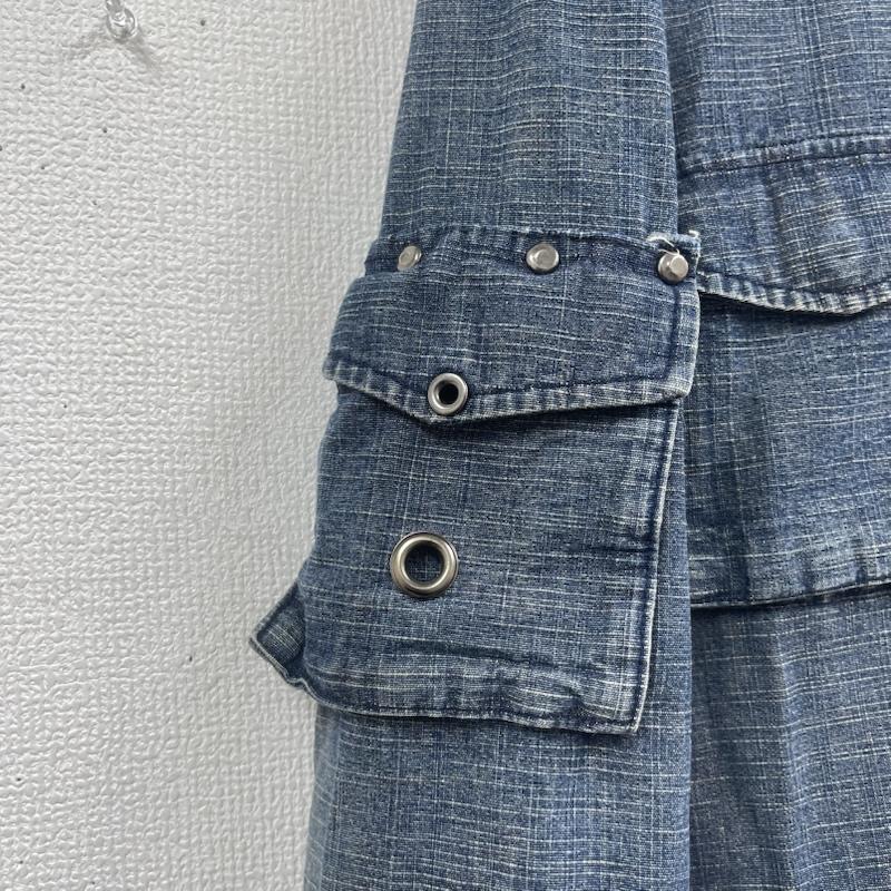 エドウィン EDWIN コート コート一般 ロング デニム ギミック コットン ジャケット コート M インディゴ / インディゴ / Indigo メンズ USED 古着 中古 50157481