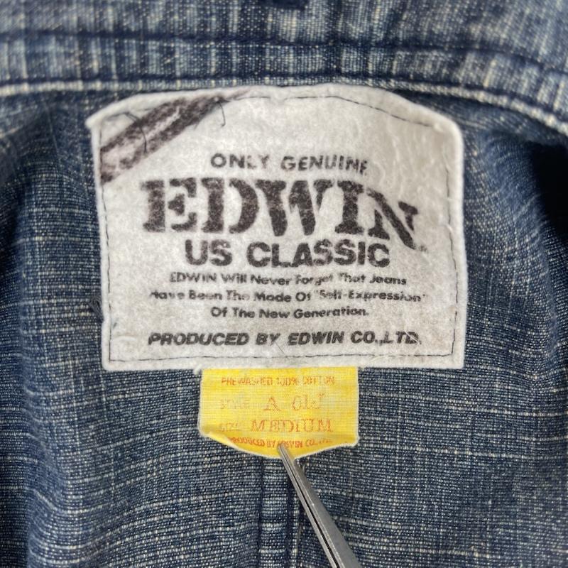 エドウィン EDWIN コート コート一般 ロング デニム ギミック コットン ジャケット コート M インディゴ / インディゴ / Indigo メンズ USED 古着 中古 50157481