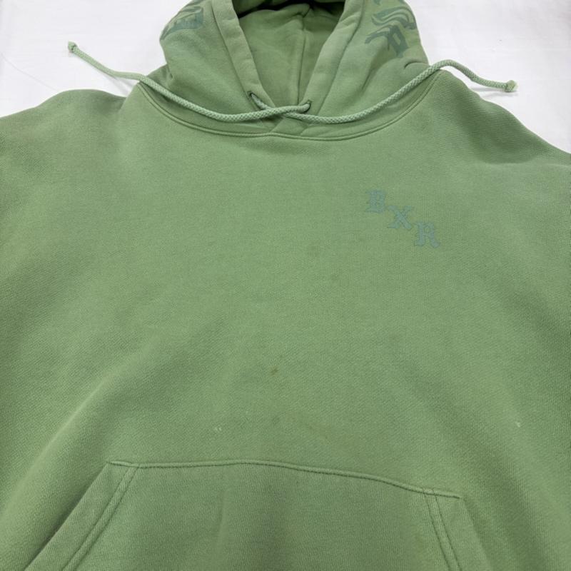 古着 USED パーカー 長袖 BORN X RAISED BxR TINAL HOODY 長袖 ロゴ プリント プルオーバー フーディー パーカー M ロゴ、文字 X プリント 緑 / グリーン / green X 黄緑 / イエローグリーン / メンズ USED 古着 中古 50157492