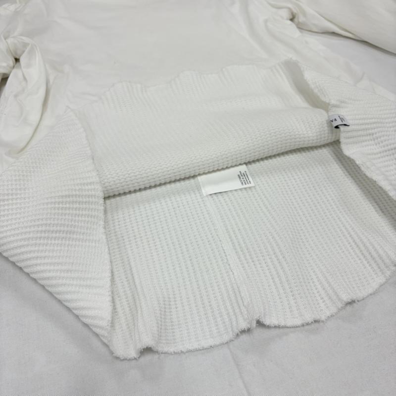 ファセッタズム FACETASM Tシャツ 長袖 ダメージ ワッフル 長袖 Tシャツ ロンT レイヤード 5 無地 白 / ホワイト / white メンズ USED 古着 中古 50157493