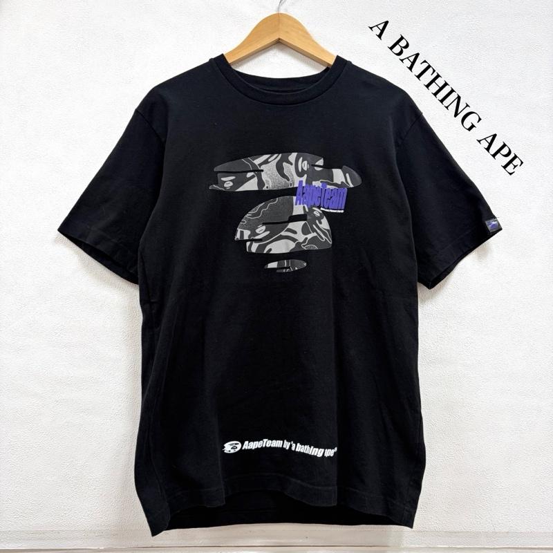 エーエイプバイアベイシングエイプ AAPE BY A BATHING APE Tシャツ 半袖 BIG LOGO ロゴ 両面 プリント 3D 半袖 Tシャツ M ロゴ、文字 X プリント 黒 / ブラック / black X マルチカラー / マルチカラー / multicolor メンズ USED 古着 中古 50157494