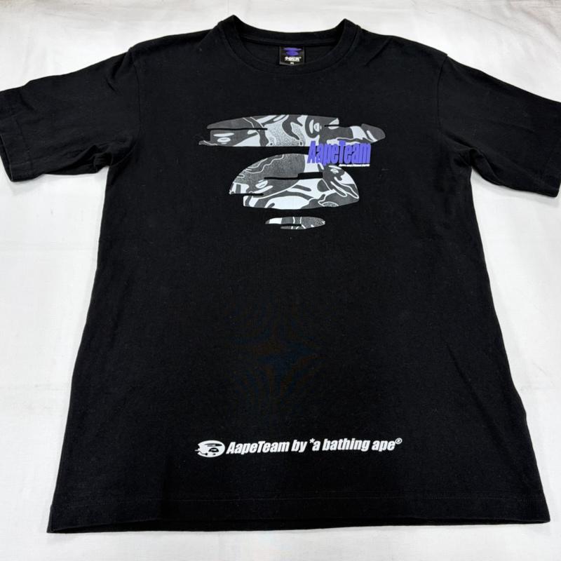 エーエイプバイアベイシングエイプ AAPE BY A BATHING APE Tシャツ 半袖 BIG LOGO ロゴ 両面 プリント 3D 半袖 Tシャツ M ロゴ、文字 X プリント 黒 / ブラック / black X マルチカラー / マルチカラー / multicolor メンズ USED 古着 中古 50157494