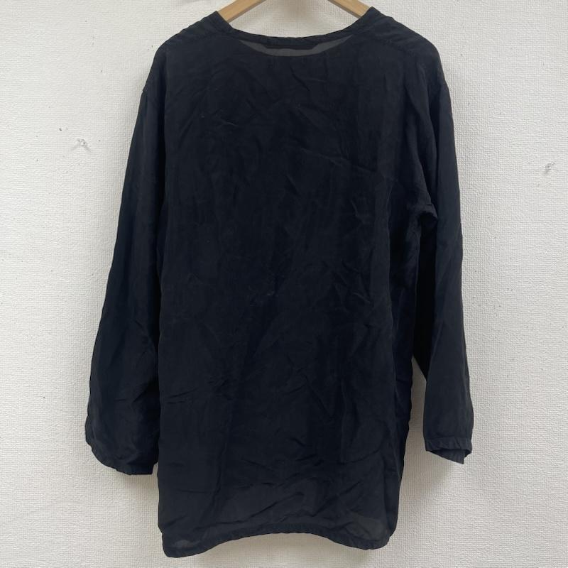 ローブドシャンブル コムデギャルソン robe de chambre COMME des GARCONS Tシャツ 長袖 90s 00s レーヨン シャツ プルオーバー 黒 / ブラック / black レディース USED 古着 中古 50157504