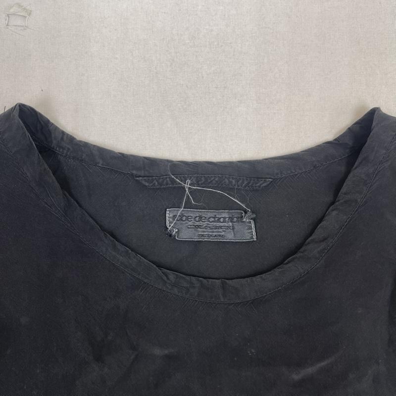 ローブドシャンブル コムデギャルソン robe de chambre COMME des GARCONS Tシャツ 長袖 90s 00s レーヨン シャツ プルオーバー 黒 / ブラック / black レディース USED 古着 中古 50157504