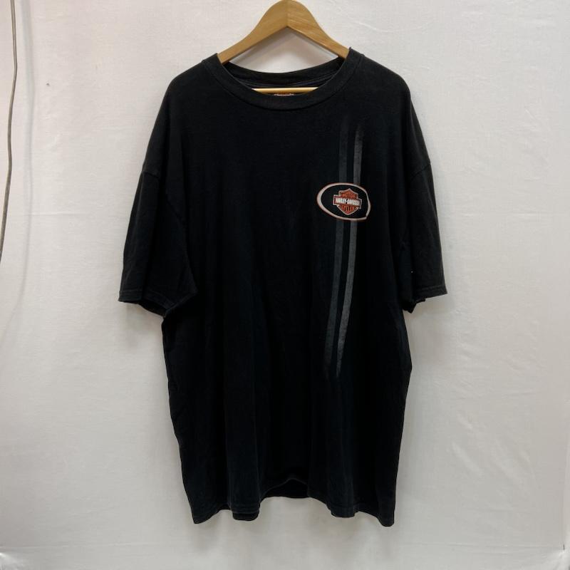 ハーレーダビッドソン Harley-Davidson Tシャツ 半袖 ロゴ プリント XXL 黒 / ブラック / black メンズ USED 古着 中古 50157505