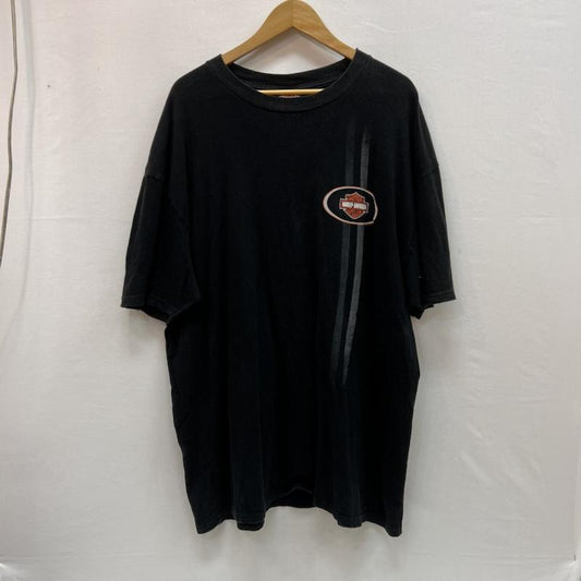 ハーレーダビッドソン Harley-Davidson Tシャツ 半袖 ロゴ プリント XXL 黒 / ブラック / black メンズ USED 古着 中古 50157505