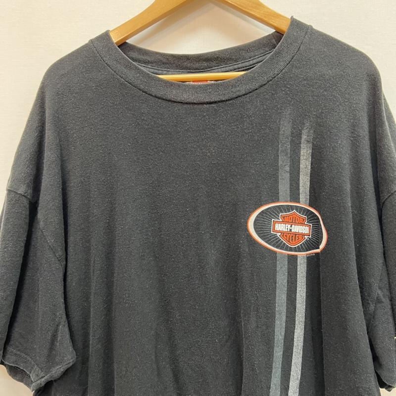 ハーレーダビッドソン Harley-Davidson Tシャツ 半袖 ロゴ プリント XXL 黒 / ブラック / black メンズ USED 古着 中古 50157505