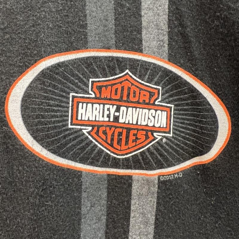 ハーレーダビッドソン Harley-Davidson Tシャツ 半袖 ロゴ プリント XXL 黒 / ブラック / black メンズ USED 古着 中古 50157505