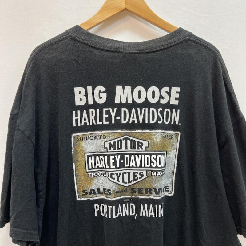 ハーレーダビッドソン Harley-Davidson Tシャツ 半袖 ロゴ プリント XXL 黒 / ブラック / black メンズ USED 古着 中古 50157505