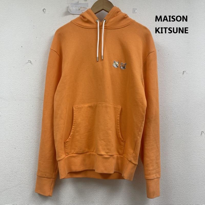 メゾンキツネ MAISON KITSUNE パーカー 長袖 ダブルフォックス パッチ 刺繍 パーカー eu00342km0001 M 橙 / オレンジ / orange メンズ USED 古着 中古 50157534