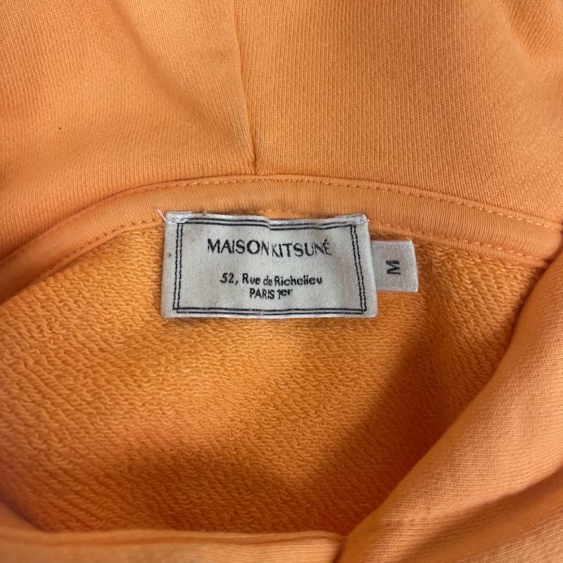 メゾンキツネ MAISON KITSUNE パーカー 長袖 ダブルフォックス パッチ 刺繍 パーカー eu00342km0001 M 橙 / オレンジ / orange メンズ USED 古着 中古 50157534