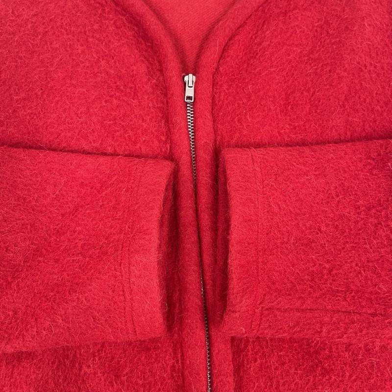 古着 USED ジャケット、上着 ジャンパー、ブルゾン BAD QUENTIN ジップアップ ウール ジャケット L 赤 / レッド / red レディース USED 古着 中古 50157540