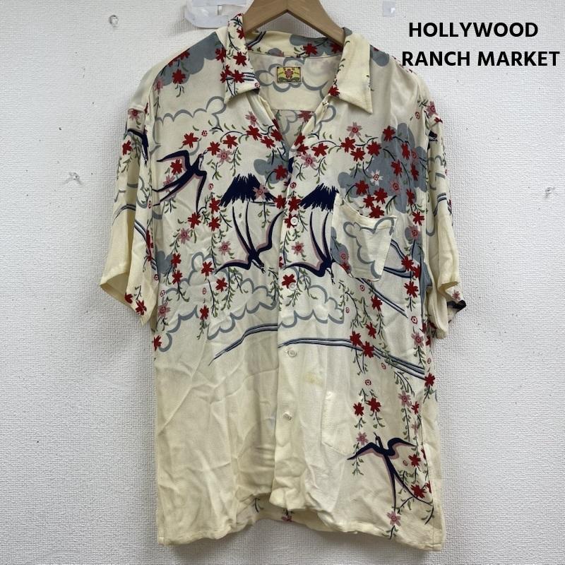 ハリウッドランチマーケット HOLLYWOOD RANCH MARKET シャツ、ブラウス 半袖 日本製 アロハシャツ レーヨン 半袖 3 黄 / イエロー / yellow メンズ USED 古着 中古 50157541