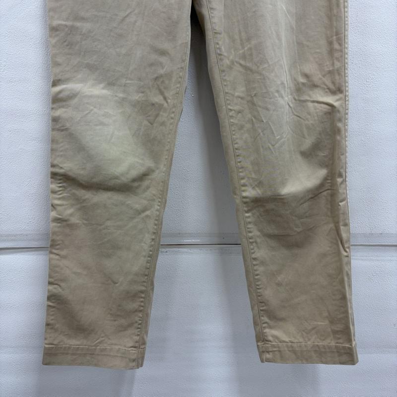 ステューシー STUSSY パンツ チノパン USA製 コットン チノパン ロゴ パッチ ボタンフライ シングルステッチ 32インチ 無地 X ワンポイント X ロゴ、文字 X 総柄 ベージュ / ベージュ / beige メンズ USED 古着 中古 50157561