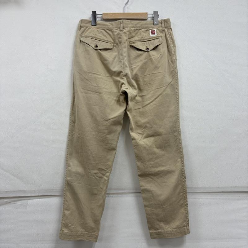 ステューシー STUSSY パンツ チノパン USA製 コットン チノパン ロゴ パッチ ボタンフライ シングルステッチ 32インチ 無地 X ワンポイント X ロゴ、文字 X 総柄 ベージュ / ベージュ / beige メンズ USED 古着 中古 50157561