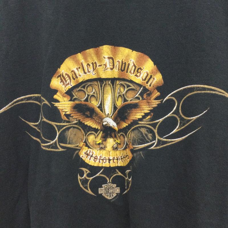 ハーレーダビッドソン Harley-Davidson Tシャツ 半袖 Harley-Davidson　ハーレーダビッドソン Tシャツ　アメリカ製 XL プリント 黒 / ブラック / black メンズ USED 古着 中古 50157576