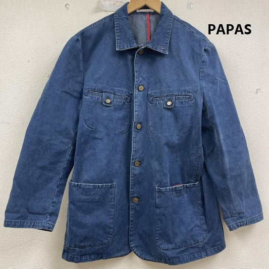パパス PAPAS ジャケット、上着 ジャンパー、ブルゾン 日本製 デニム カバーオール ワークウェア d0451fjm007 インディゴ / インディゴ / Indigo メンズ USED 古着 中古 50157603