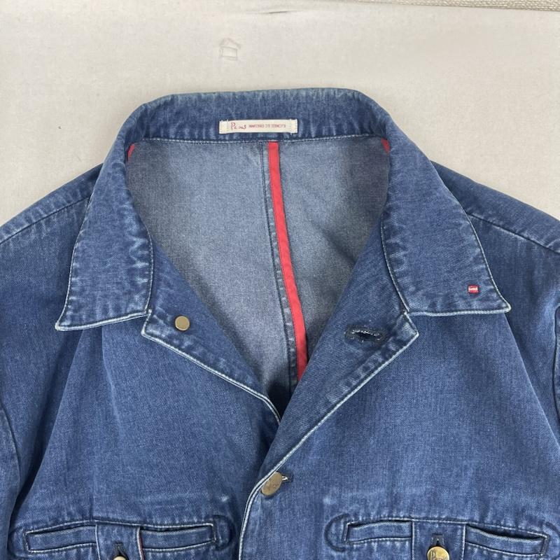パパス PAPAS ジャケット、上着 ジャンパー、ブルゾン 日本製 デニム カバーオール ワークウェア d0451fjm007 インディゴ / インディゴ / Indigo メンズ USED 古着 中古 50157603