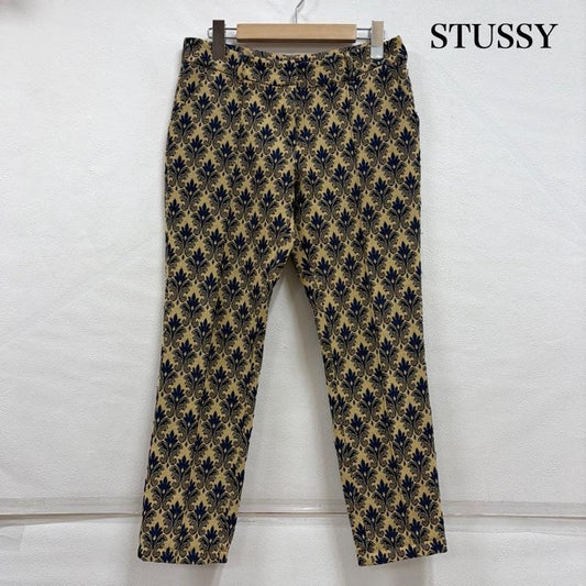 ステューシーウィメン Stussy Women パンツ ワークパンツ、ペインターパンツ ダマスク柄 総柄 刺繍 パンツ M 総柄 X 刺繍 ベージュ / ベージュ / beige X 紺 / ネイビー / navy レディース USED 古着 中古 50157604