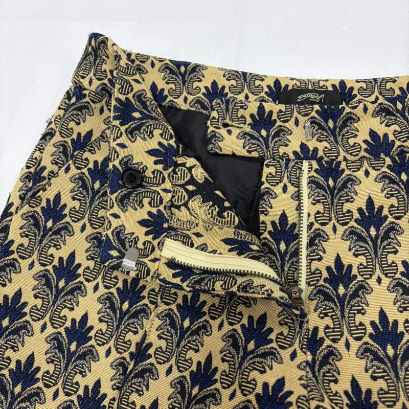 ステューシーウィメン Stussy Women パンツ ワークパンツ、ペインターパンツ ダマスク柄 総柄 刺繍 パンツ M 総柄 X 刺繍 ベージュ / ベージュ / beige X 紺 / ネイビー / navy レディース USED 古着 中古 50157604