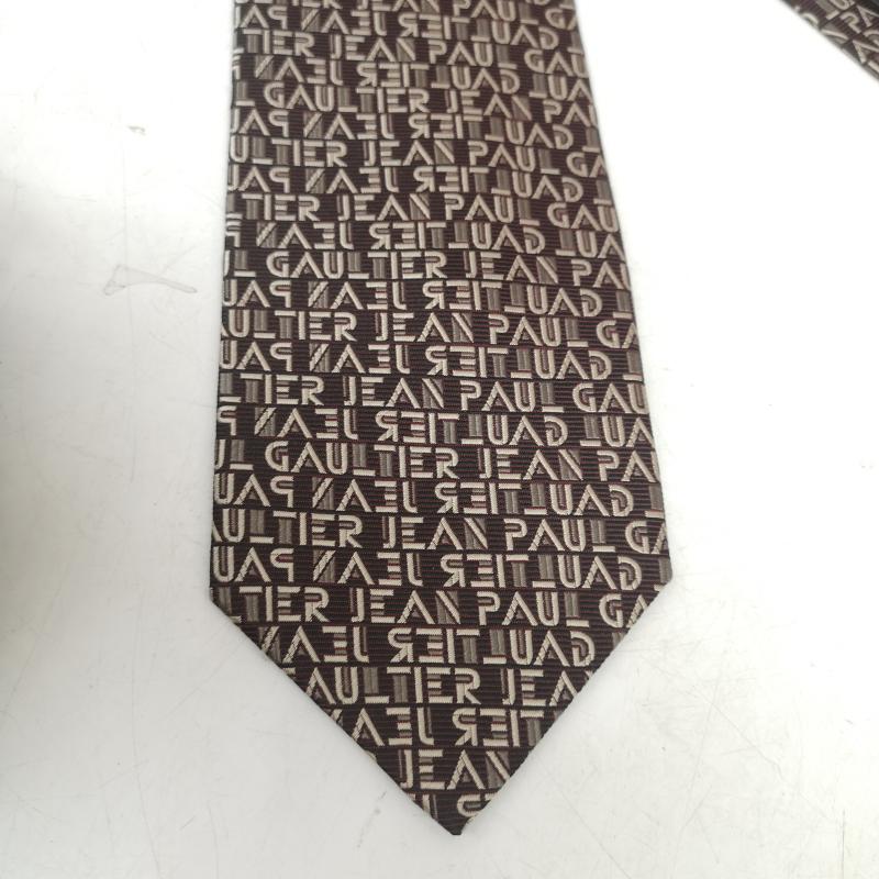 ジャンポールゴルチエ Jean Paul Gaultier ネクタイ ネクタイ 90s 00s 総柄 シルク ネクタイ - 茶 / ブラウン / brown メンズ USED 古着 中古 50157606