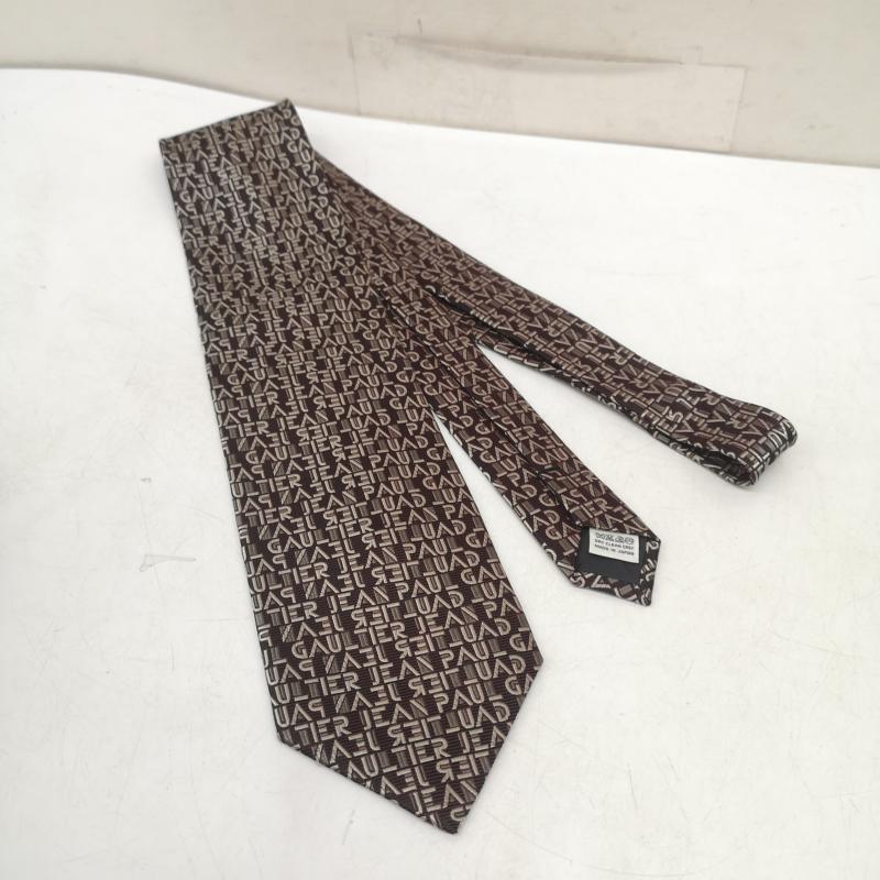 ジャンポールゴルチエ Jean Paul Gaultier ネクタイ ネクタイ 90s 00s 総柄 シルク ネクタイ - 茶 / ブラウン / brown メンズ USED 古着 中古 50157606
