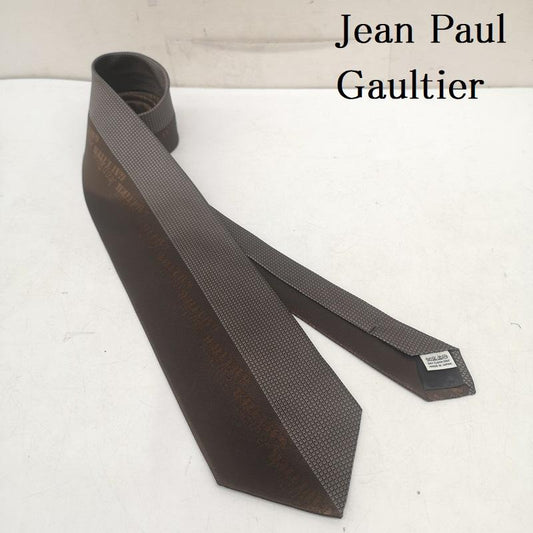 ジャンポールゴルチエ Jean Paul Gaultier ネクタイ ネクタイ 90s 00s ロゴ シルク ネクタイ - 茶 / ブラウン / brown メンズ USED 古着 中古 50157608