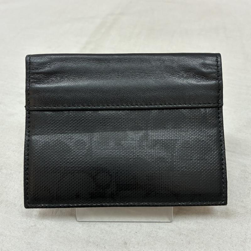 ディオールオム Dior homme 財布 コンパクト財布 オブリーク トロッター ロゴ 型押し 二つ折り レザー カードケース - ロゴ、文字 黒 / ブラック / black メンズ USED 古着 中古 50157615