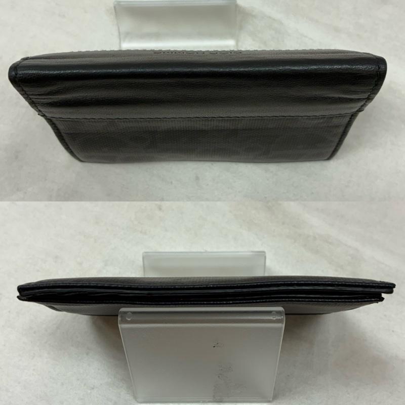 ディオールオム Dior homme 財布 コンパクト財布 オブリーク トロッター ロゴ 型押し 二つ折り レザー カードケース - ロゴ、文字 黒 / ブラック / black メンズ USED 古着 中古 50157615