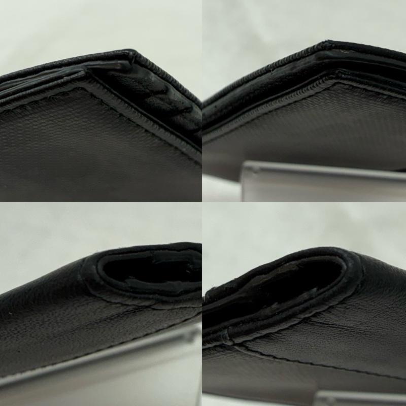 ディオールオム Dior homme 財布 コンパクト財布 オブリーク トロッター ロゴ 型押し 二つ折り レザー カードケース - ロゴ、文字 黒 / ブラック / black メンズ USED 古着 中古 50157615