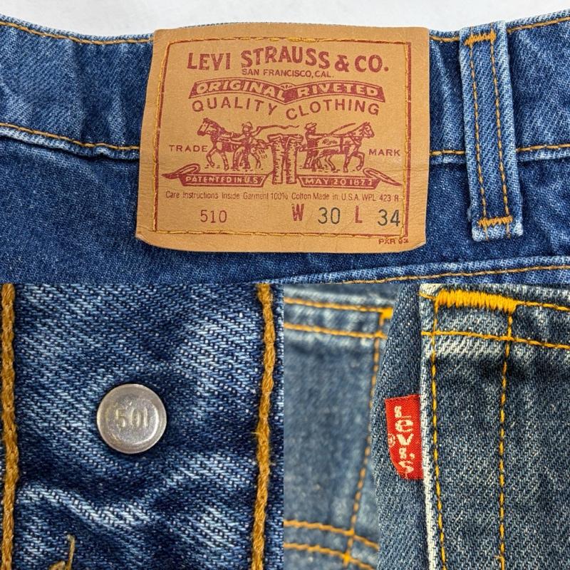 リーバイス Levi s パンツ デニム、ジーンズ 510 デニム ジーンズ USA製 ヴィンテージ 30インチ 無地 青 / ブルー / blue メンズ USED 古着 中古 50157622