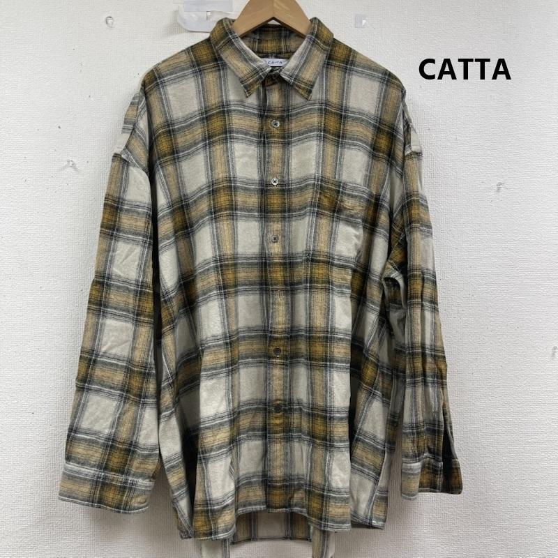 古着 USED シャツ、ブラウス 長袖 CATTA REGULAR WIDE SHIRT-AMERANGE CHECK RGW-01 黄 / イエロー / yellow メンズ USED 古着 中古 50157631