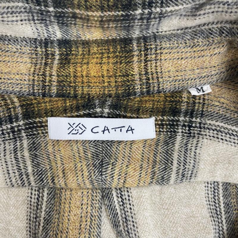 古着 USED シャツ、ブラウス 長袖 CATTA REGULAR WIDE SHIRT-AMERANGE CHECK RGW-01 黄 / イエロー / yellow メンズ USED 古着 中古 50157631
