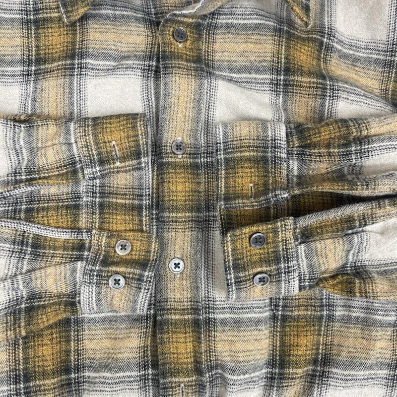 古着 USED シャツ、ブラウス 長袖 CATTA REGULAR WIDE SHIRT-AMERANGE CHECK RGW-01 黄 / イエロー / yellow メンズ USED 古着 中古 50157631