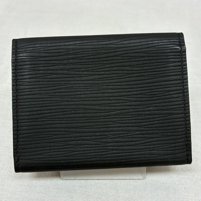 ルイヴィトン LOUIS VUITTON 財布 二つ折り M62292 アンヴェロップ カルト ドゥ ヴィジット 二つ折り カードケース 名刺入れ エピ ノワール - ロゴ、文字 黒 / ブラック / black メンズ USED 古着 中古 50157639