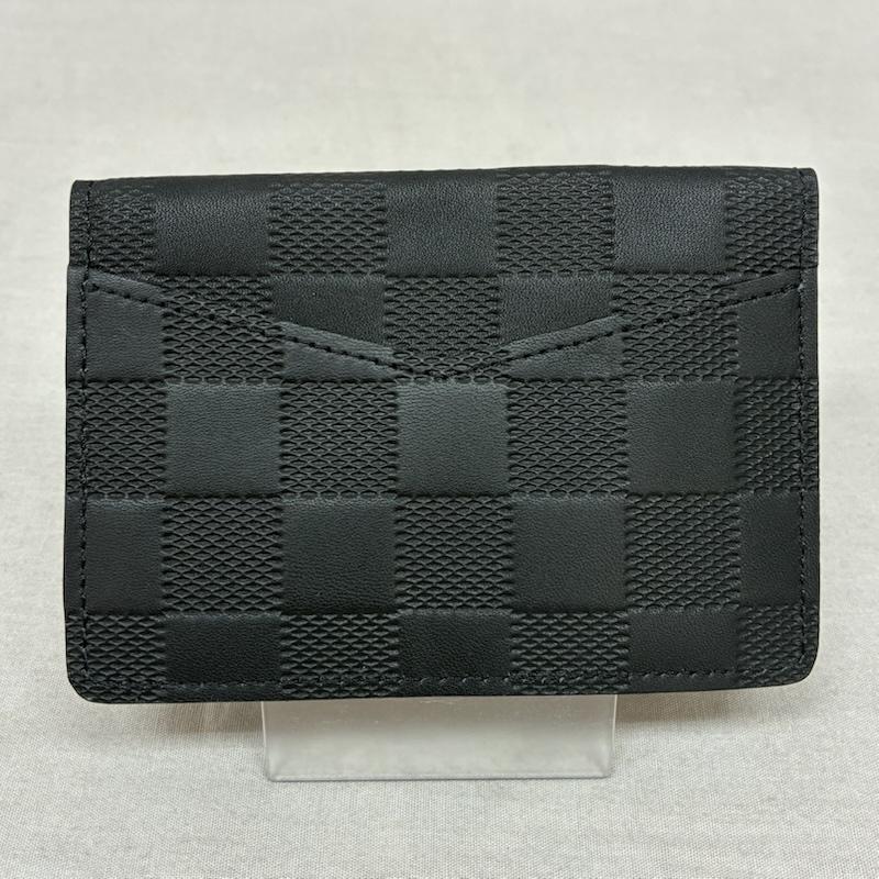 ルイヴィトン LOUIS VUITTON 財布 二つ折り N63197 ダミエ アンフィニ オーガナイザー ドゥ ポッシュ オニキス 二つ折り カードケース 名刺入れ - ロゴ、文字 黒 / ブラック / black メンズ USED 古着 中古 50157642
