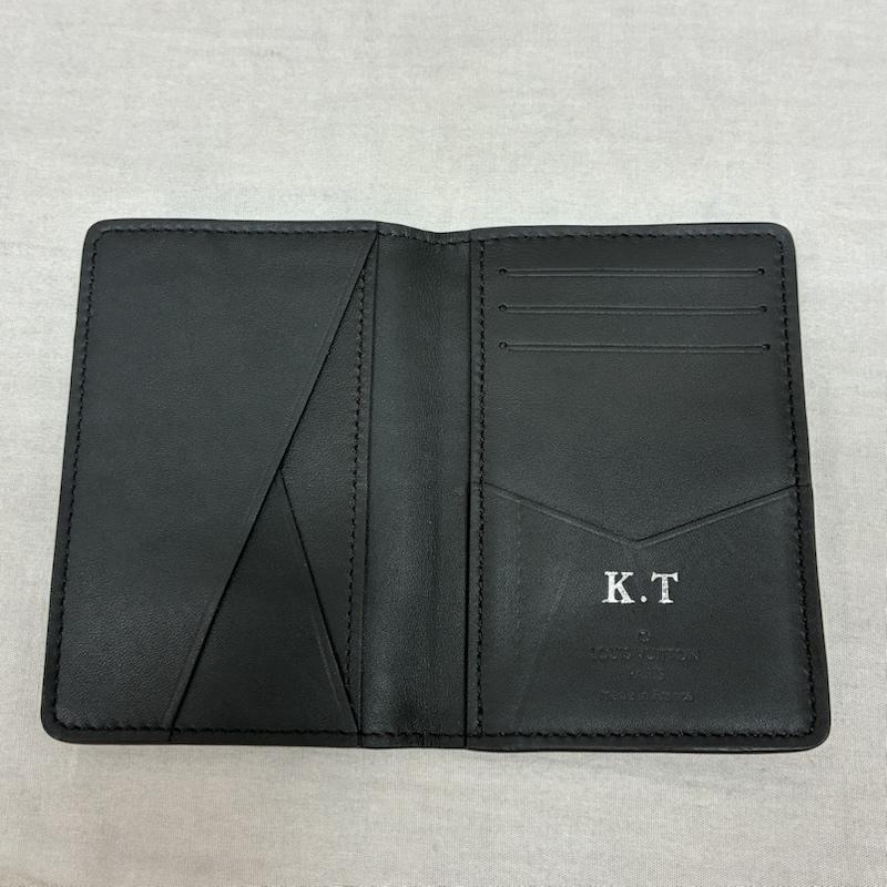 ルイヴィトン LOUIS VUITTON 財布 二つ折り N63197 ダミエ アンフィニ オーガナイザー ドゥ ポッシュ オニキス 二つ折り カードケース 名刺入れ - ロゴ、文字 黒 / ブラック / black メンズ USED 古着 中古 50157642