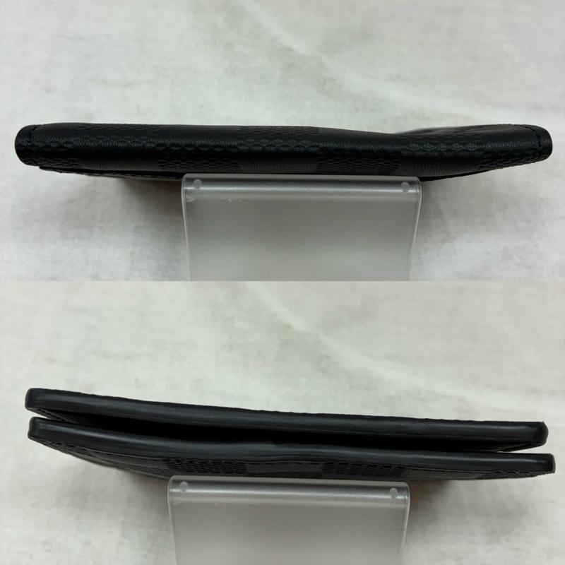 ルイヴィトン LOUIS VUITTON 財布 二つ折り N63197 ダミエ アンフィニ オーガナイザー ドゥ ポッシュ オニキス 二つ折り カードケース 名刺入れ - ロゴ、文字 黒 / ブラック / black メンズ USED 古着 中古 50157642