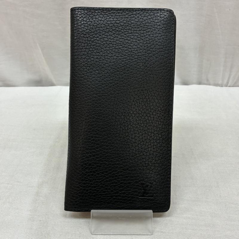ルイヴィトン LOUIS VUITTON 財布 長財布 M58802 アエログラム ポルトフォイユ ブラザ トリヨン レザー LV ロゴ 型押し 長財布 - ロゴ、文字 X ワンポイント 黒 / ブラック / black メンズ USED 古着 中古 50157644