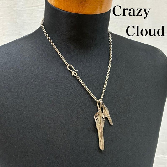クレイジークラウド crazycloud アクセサリー ネックレス、ペンダント Silver 925 シルバー 風切り フェザー S L ブラス ロジウムメッキコーティング チェーン ネックレス - メンズ USED 古着 中古 50157648