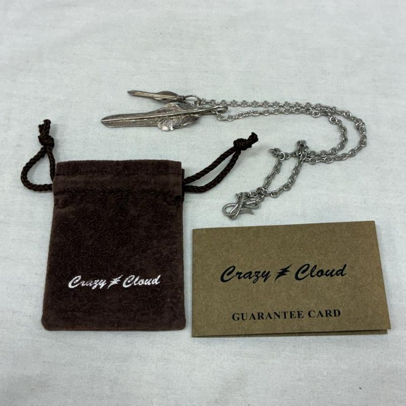 クレイジークラウド crazycloud アクセサリー ネックレス、ペンダント Silver 925 シルバー 風切り フェザー S L ブラス ロジウムメッキコーティング チェーン ネックレス - メンズ USED 古着 中古 50157648