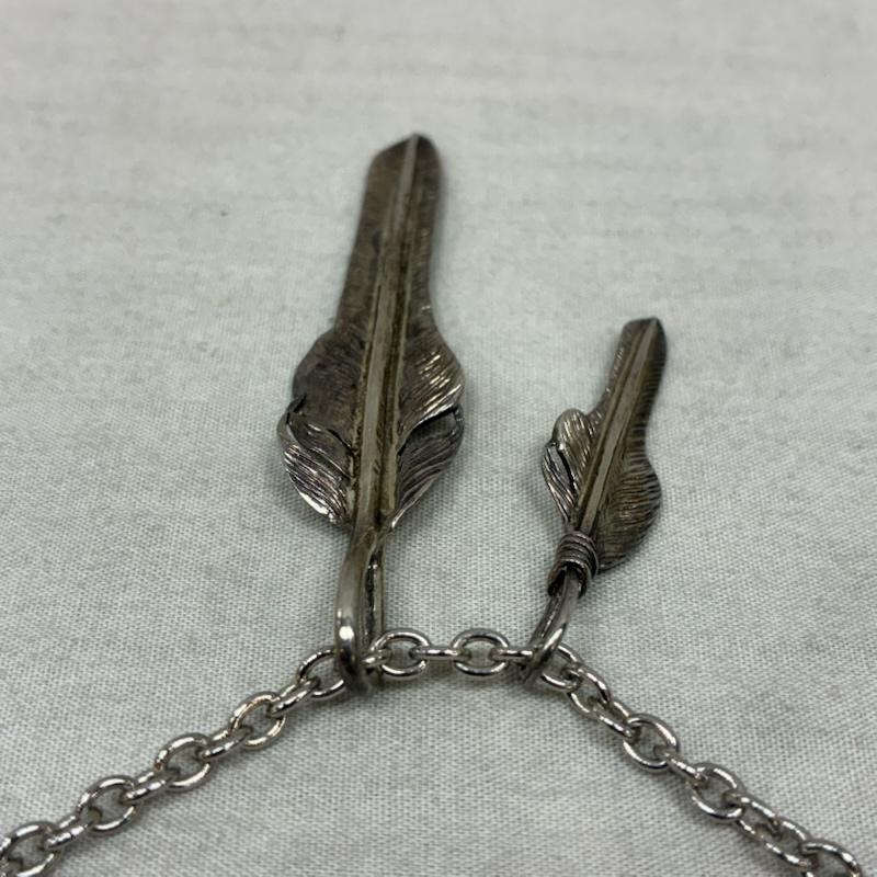 クレイジークラウド crazycloud アクセサリー ネックレス、ペンダント Silver 925 シルバー 風切り フェザー S L ブラス ロジウムメッキコーティング チェーン ネックレス - メンズ USED 古着 中古 50157648