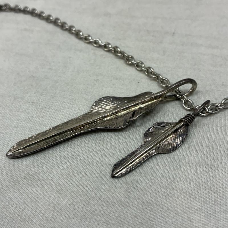 クレイジークラウド crazycloud アクセサリー ネックレス、ペンダント Silver 925 シルバー 風切り フェザー S L ブラス ロジウムメッキコーティング チェーン ネックレス - メンズ USED 古着 中古 50157648