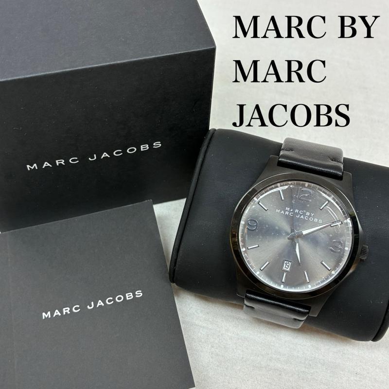 マークバイマークジェイコブス MARC by MARC JACOBS 腕時計 アナログ（クォーツ式） ステンレス ケース レザー ベルト アナログ クォーツ 腕時計 - 黒 / ブラック / black メンズ USED 古着 中古 50157653