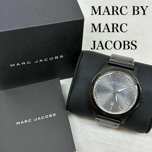 マークバイマークジェイコブス MARC by MARC JACOBS 腕時計 アナログ（クォーツ式） ステンレス ケース レザー ベルト アナログ クォーツ 腕時計 - 黒 / ブラック / black メンズ USED 古着 中古 50157653